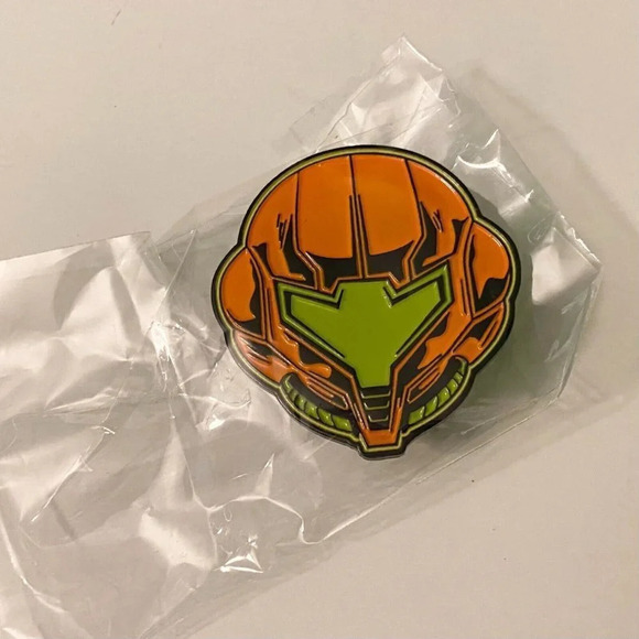 Lot of  3 Enamel Metal Pin Double Rubber Backing Bobs Burger Skeletor Metroid - Picture 4 of 7